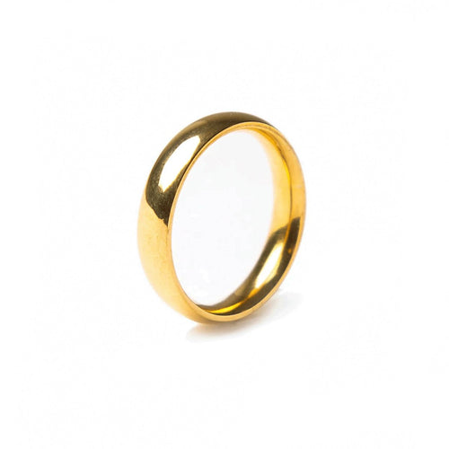 Aster Arc Sculpted Ring in gold-tone, front product view