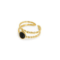 Lior Arc Sculpted Ring in gold-tone, front product view