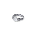 Vesper Arc Sculpted Ring in silver-tone, front product view