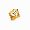 Corin Tide Sculpted Ring in gold-tone, front product view