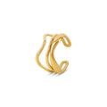 Isen Form Wave Ring in gold-tone, front product view
