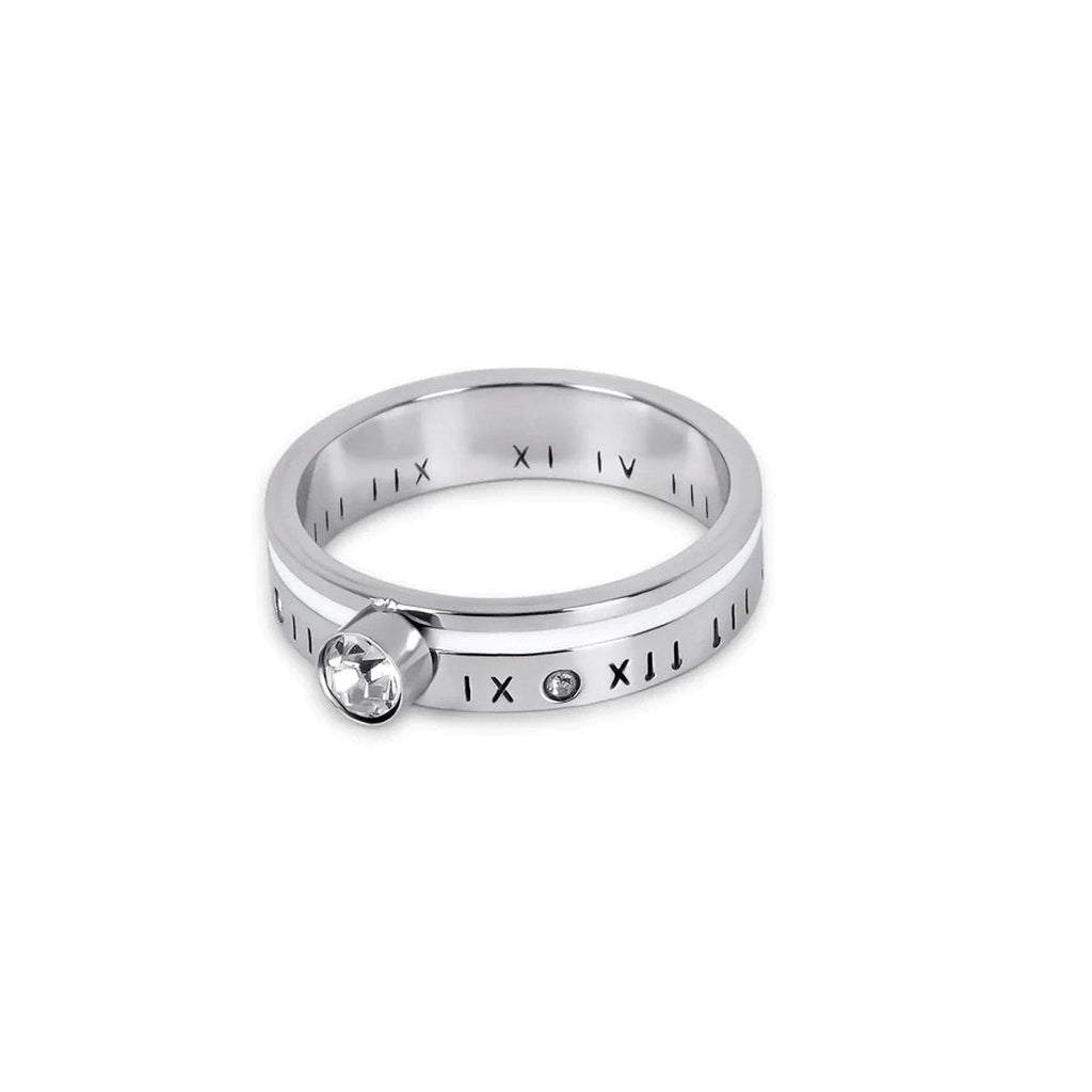 Nori Form Light Accent Ring in silver-tone, front product view