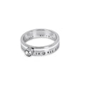 Nori Form Light Accent Ring in silver-tone, front product view