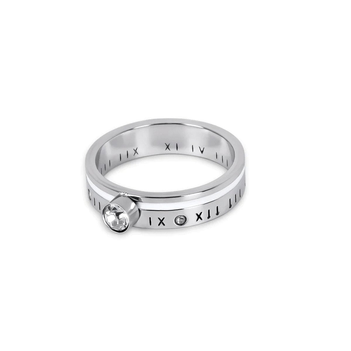 Nori Form Light Accent Ring in silver-tone, front product view