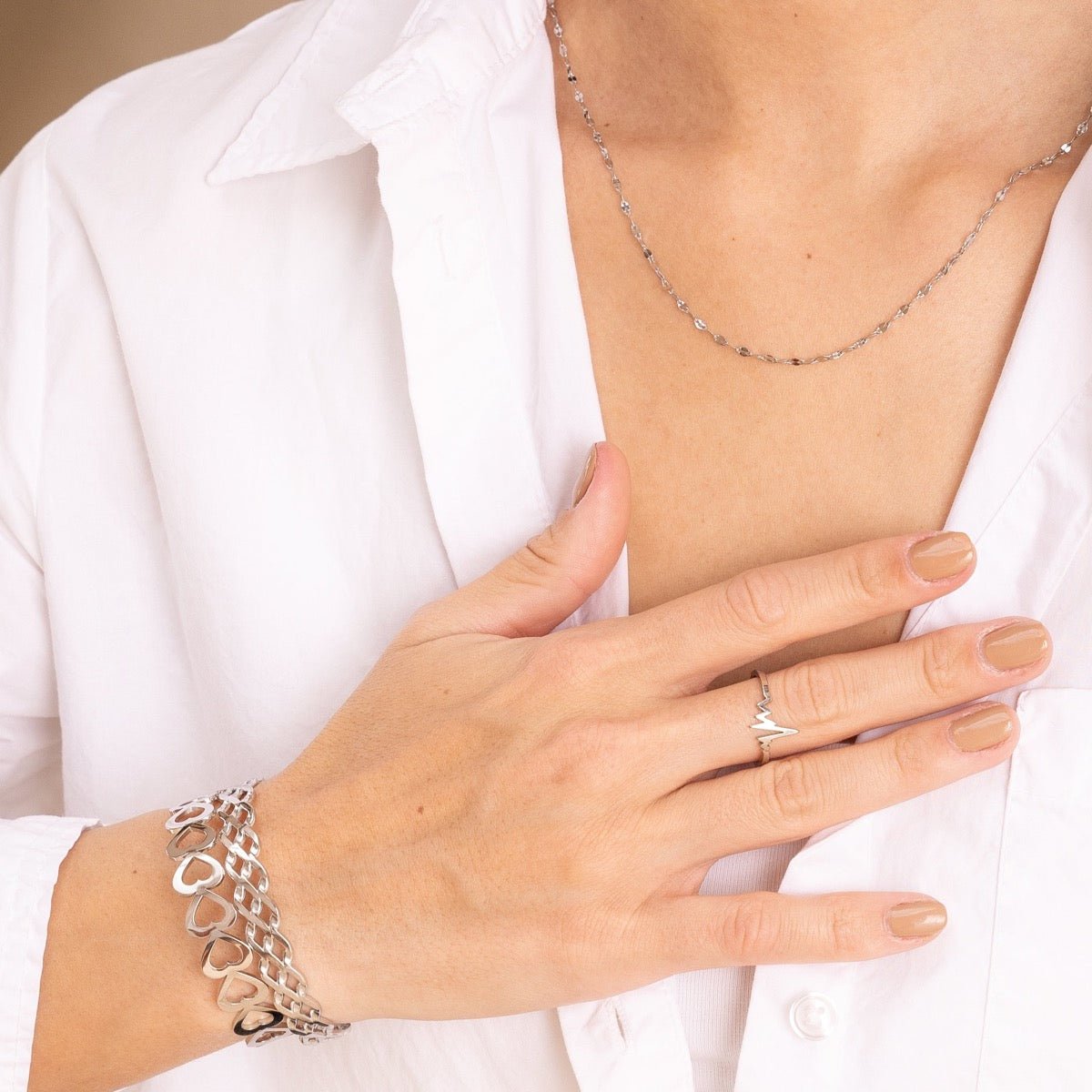 Sora Halo Sculpted Bracelet in silver-tone, alternate product angle