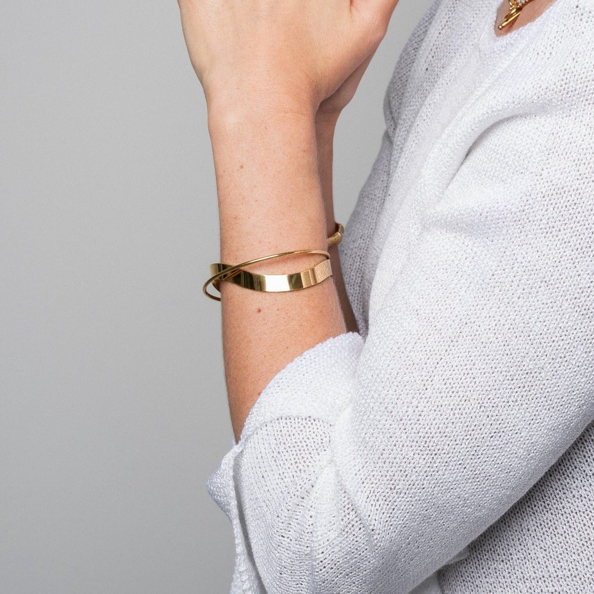 Corin Loom Sculpted Bracelet in gold-tone, alternate product angle