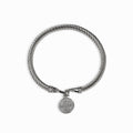 Nacre Orbit Sculpted Bracelet in silver-tone, front product view