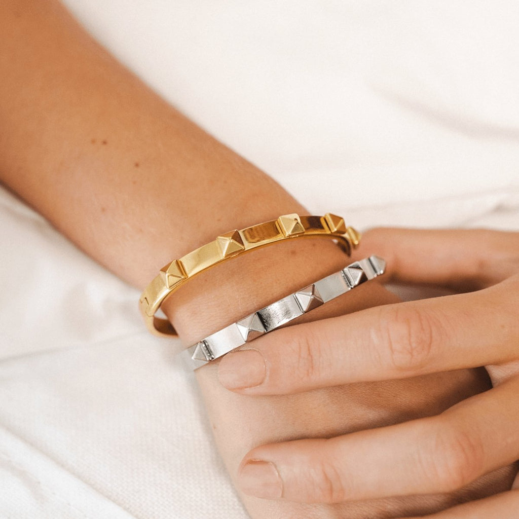 Vela Drift Sculpted Bracelet in silver-tone, alternate product angle