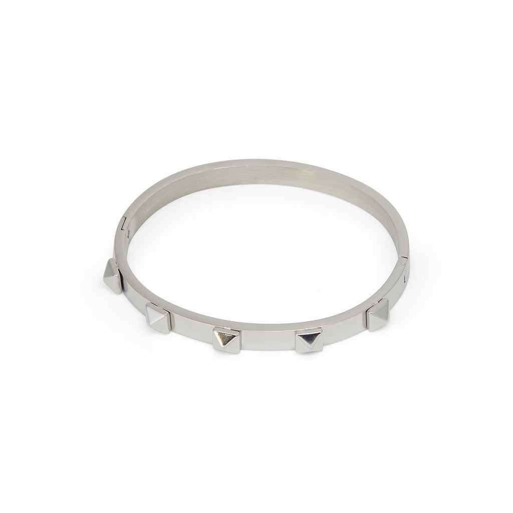 Vela Drift Sculpted Bracelet in silver-tone, front product view