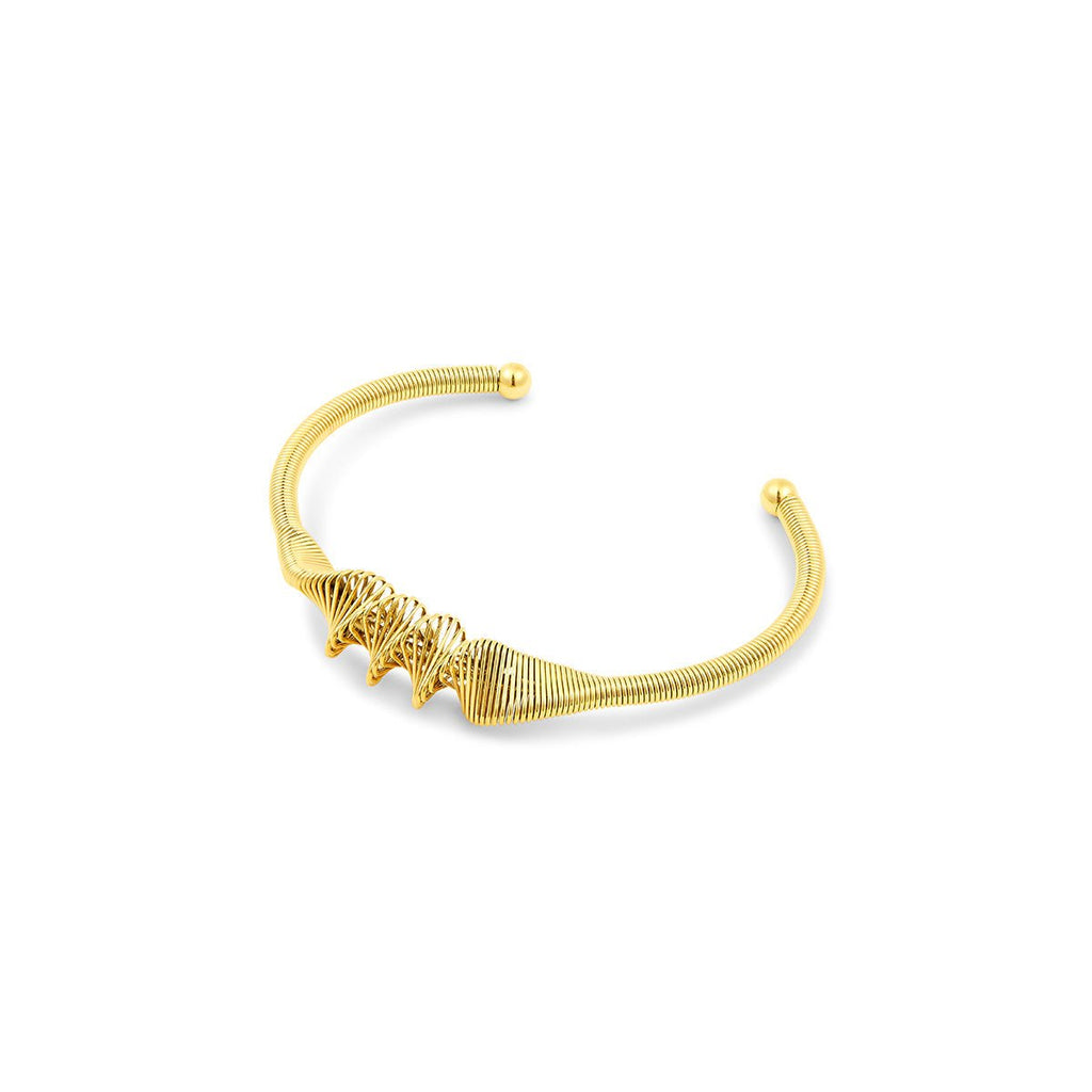 Lior Drift Wave Bracelet in gold-tone, front product view