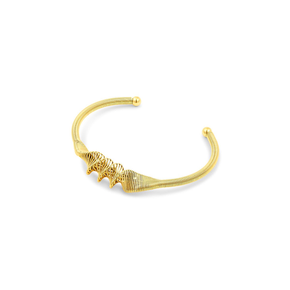 Lior Drift Wave Bracelet in gold-tone, front product view
