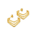 Serein Drift Sculpted Earrings in gold-tone, front product view