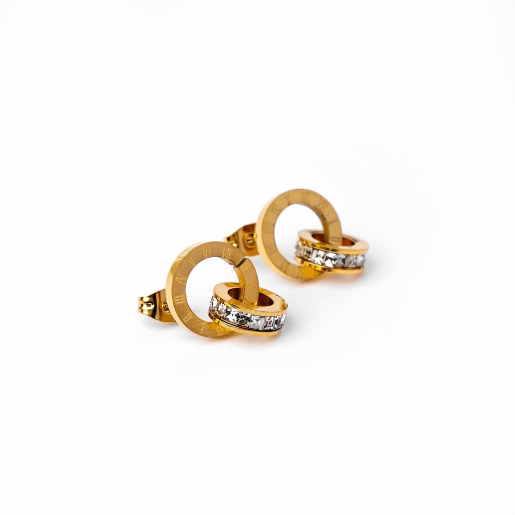 Vireo Beam Light Accent Earrings in gold-tone, front product view