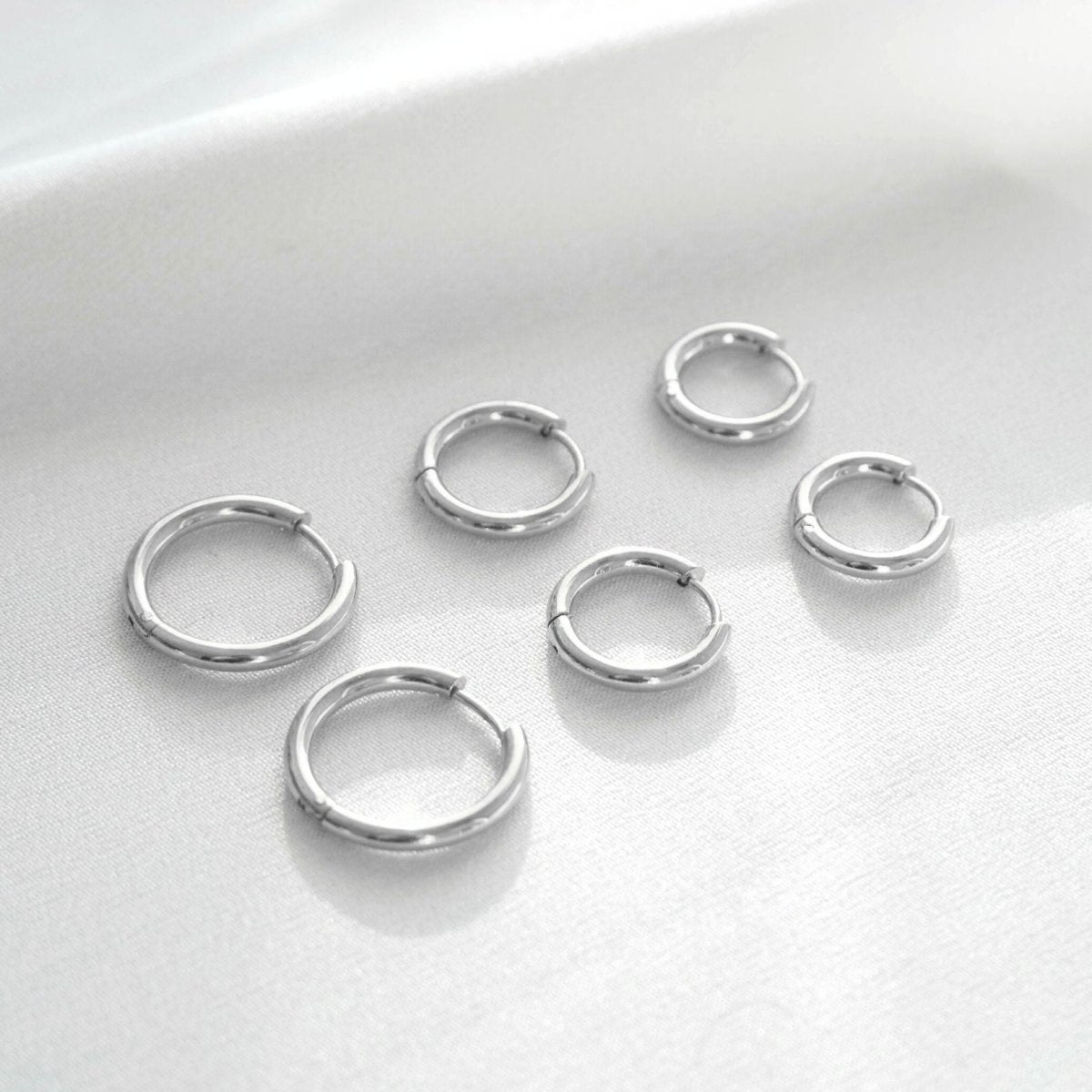 Nacre Beam Hoop Earrings in gold-tone, additional product view 8