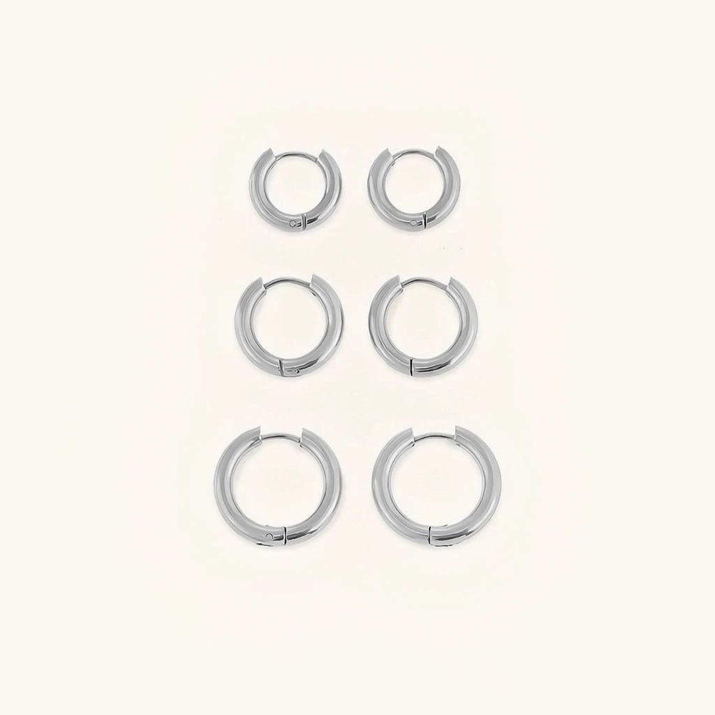 Nacre Beam Hoop Earrings in gold-tone, additional product view 10