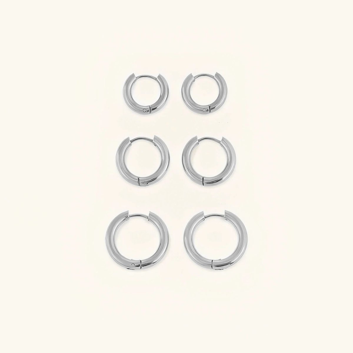 Nacre Beam Hoop Earrings in gold-tone, additional product view 10