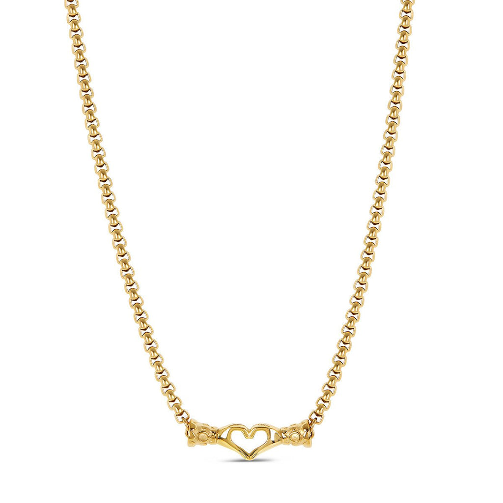 Vela Trace Sculpted Necklace in gold-tone, front product view