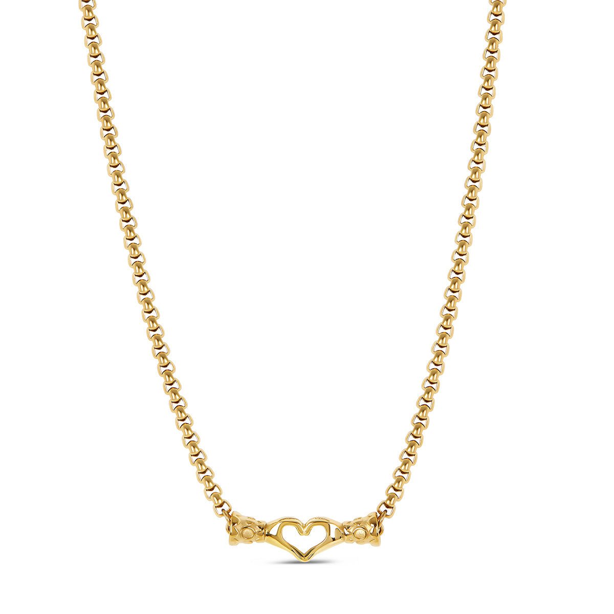 Vela Trace Sculpted Necklace in gold-tone, front product view