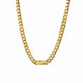 Vesper Trace Chain Link Necklace in gold-tone, front product view