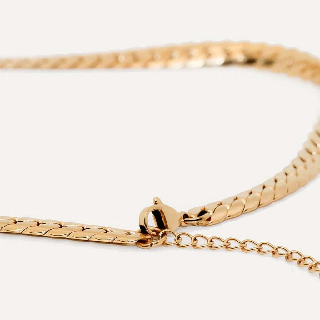 Sora Bloom Heart Outline Necklace in gold-tone, additional product view 6