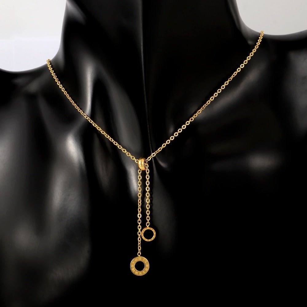 Ione Bloom Sculpted Necklace in gold-tone, alternate product angle