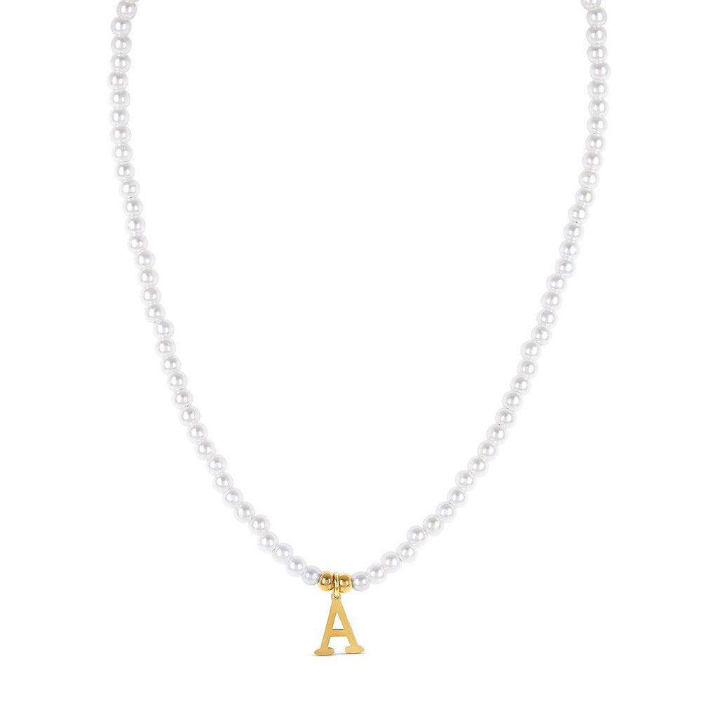Riva Bloom Pearl Accent Necklace in gold-tone, front product view