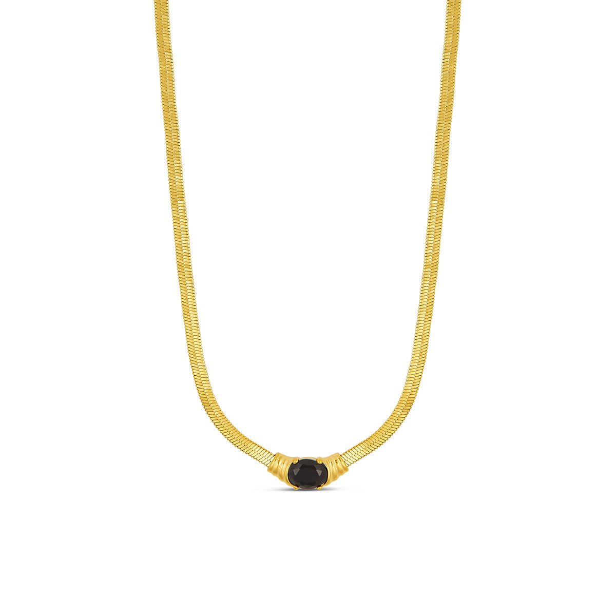 Eira Prism Sculpted Necklace in gold-tone, front product view