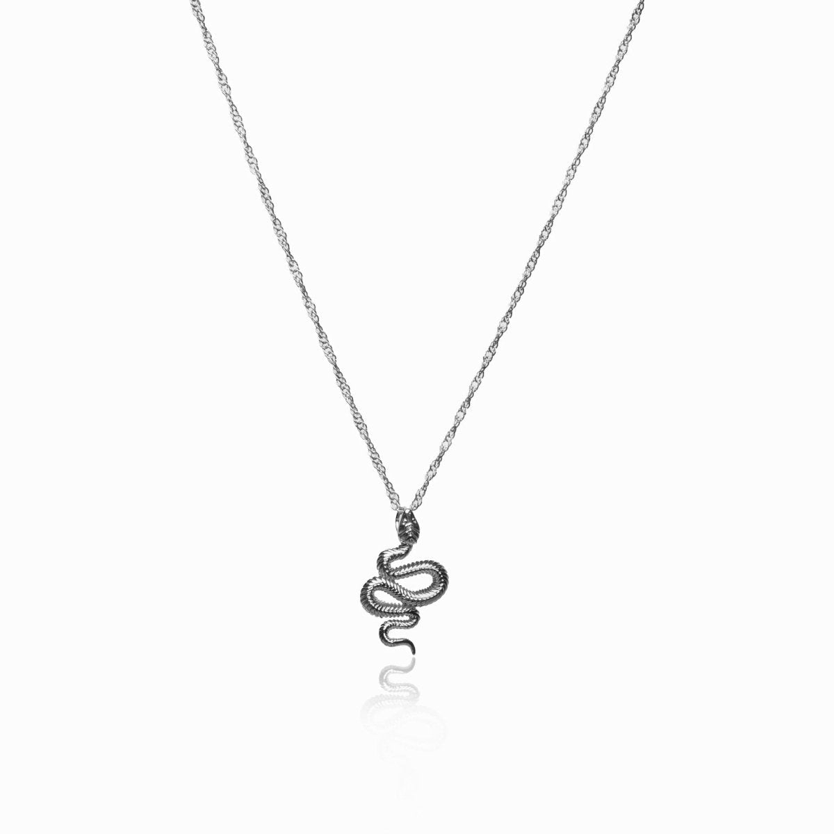 Serein Prism Sculpted Necklace in silver-tone, front product view