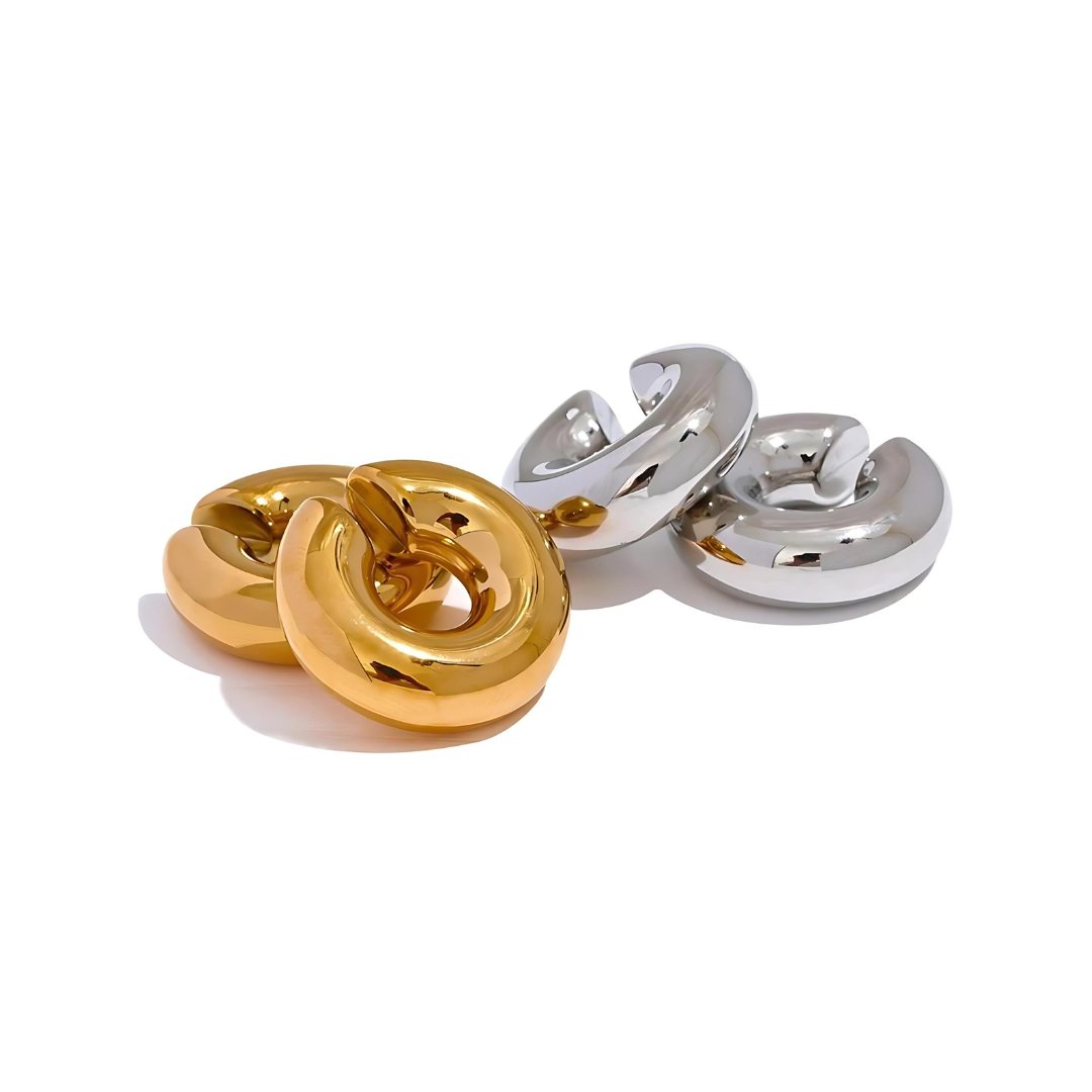 Tavi Prism Sculpted Earrings in gold-tone, alternate product angle