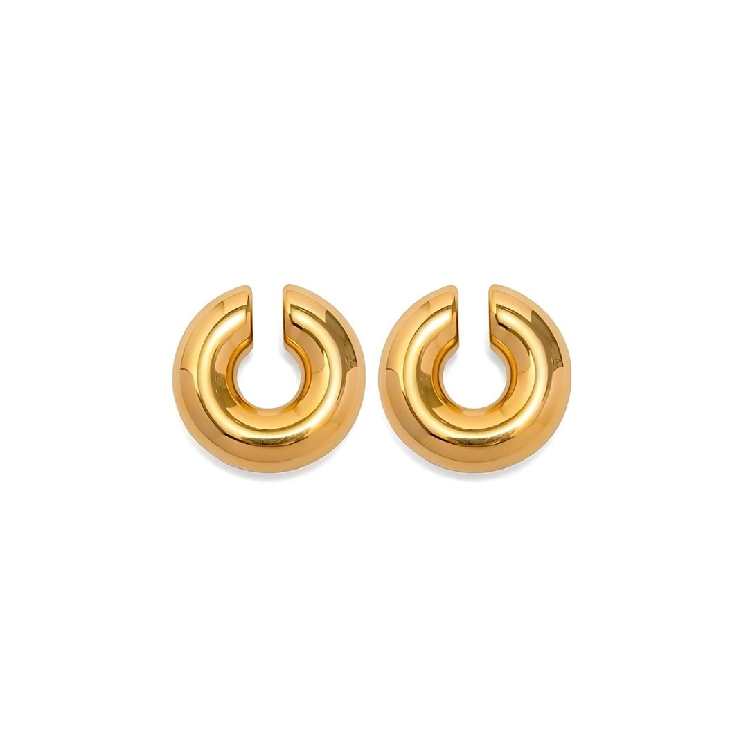 Tavi Prism Sculpted Earrings in gold-tone, front product view