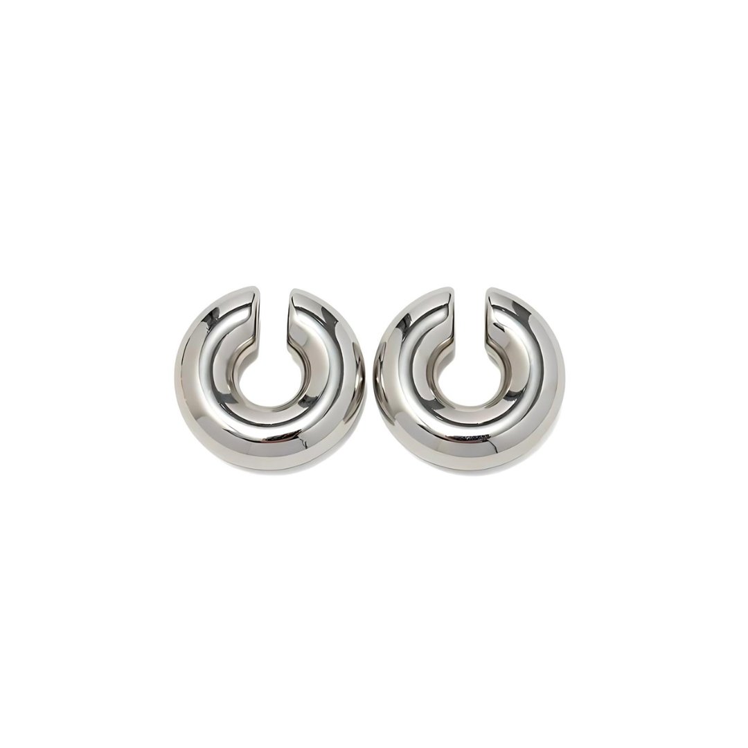 Tavi Prism Sculpted Earrings in gold-tone, styled product view
