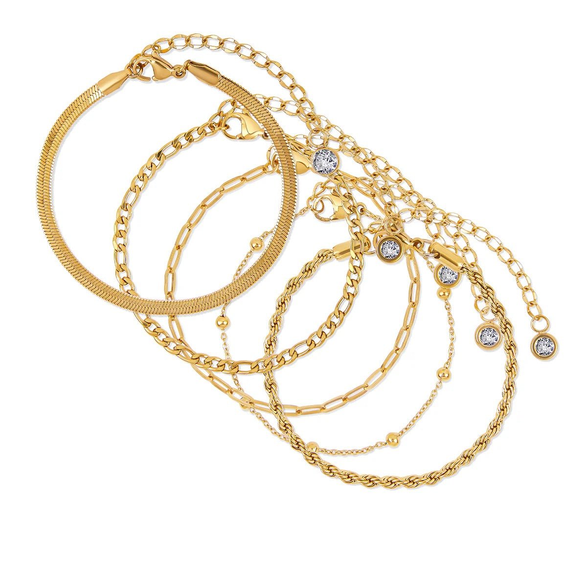 Vela Fold Light Accent Jewelry Set in gold-tone, front product view