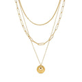 Brume Fold Sculpted Necklace in gold-tone, front product view