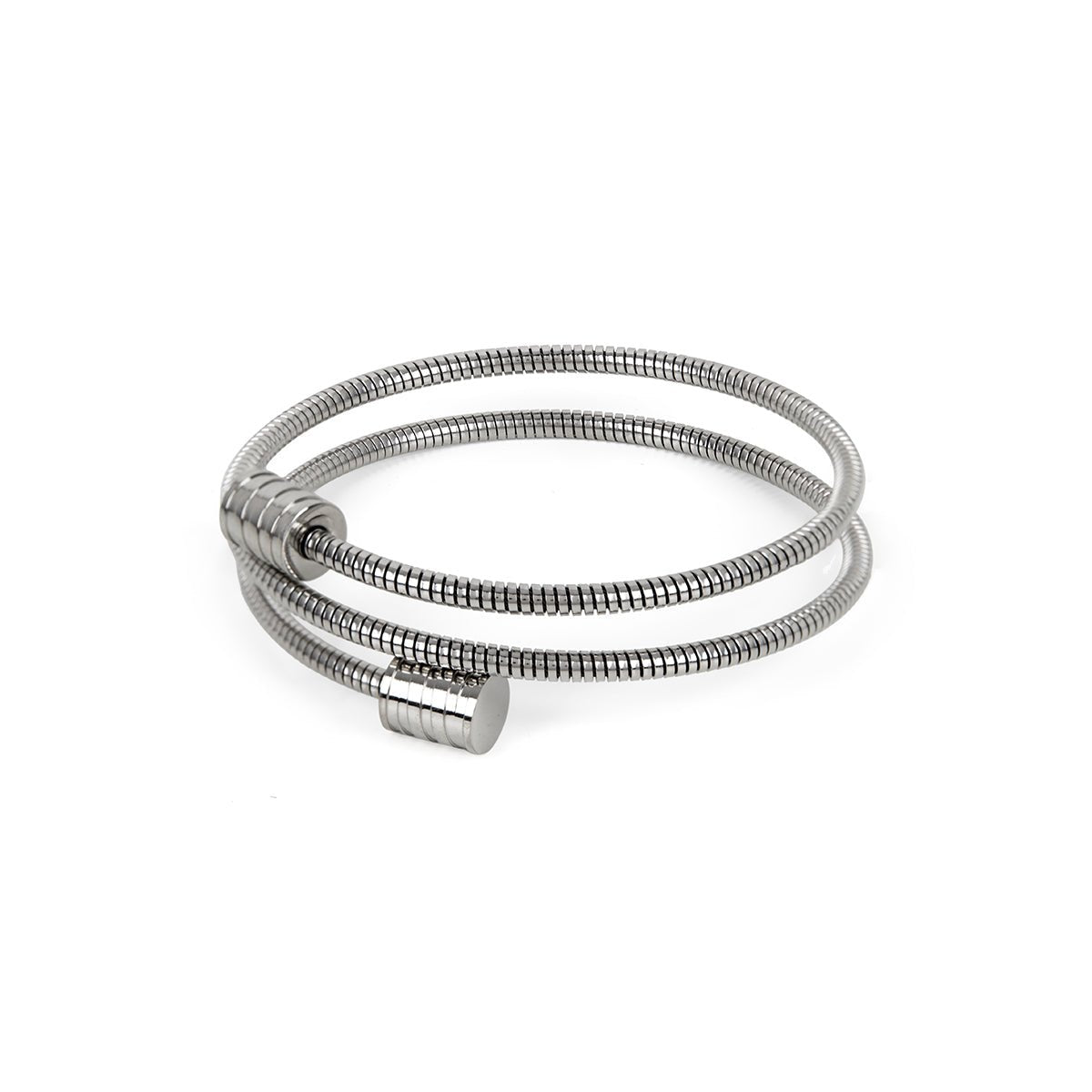 Elow Loom Sculpted Bracelet in silver-tone, front product view