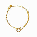 Orin Curve Sculpted Bracelet in gold-tone, front product view