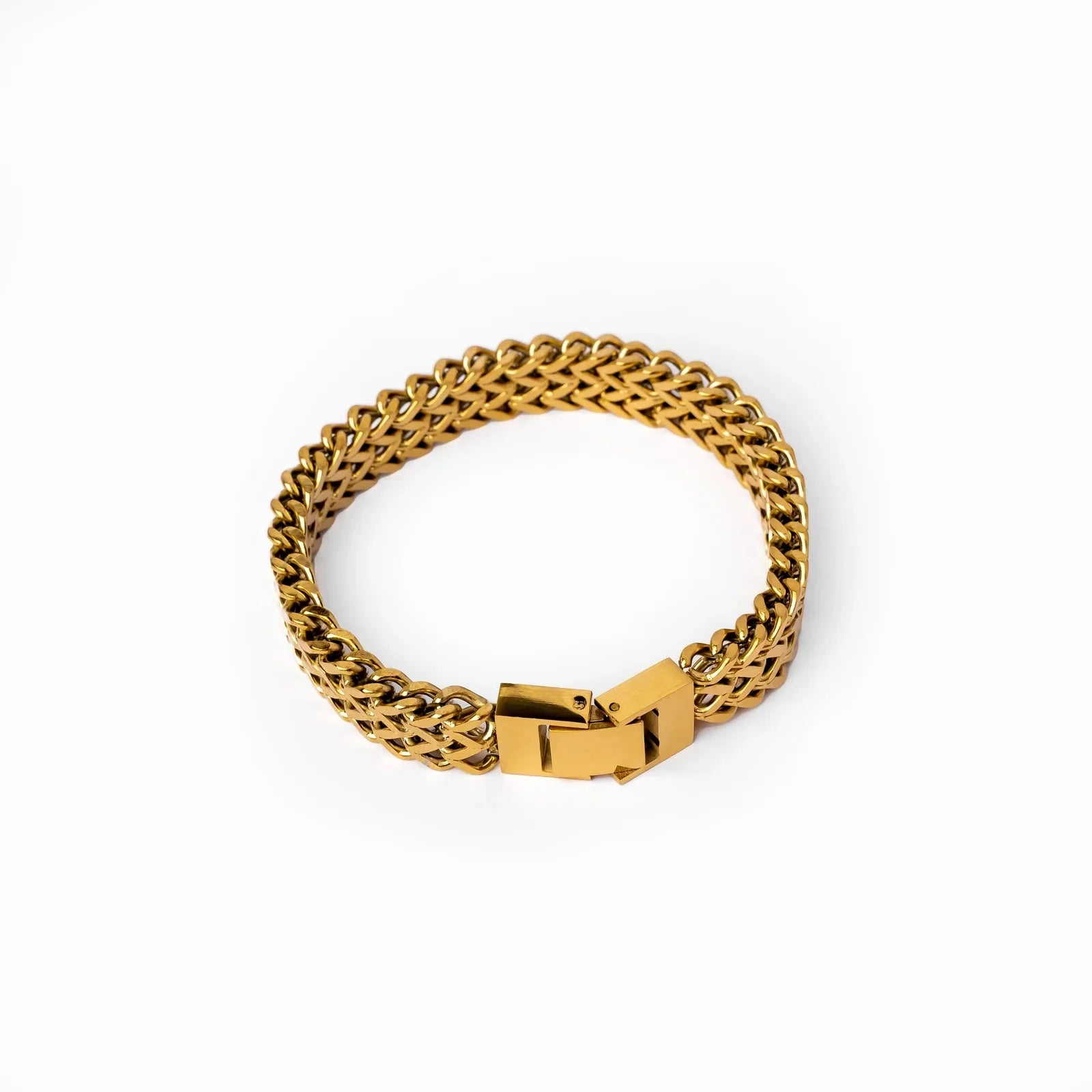 Cael Echo Sculpted Bracelet in gold-tone, front product view