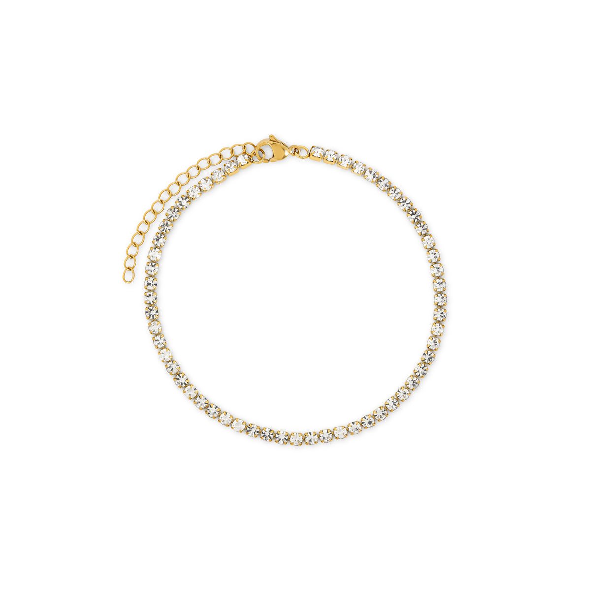 Sora Curve Sculpted Anklet in gold-tone, front product view